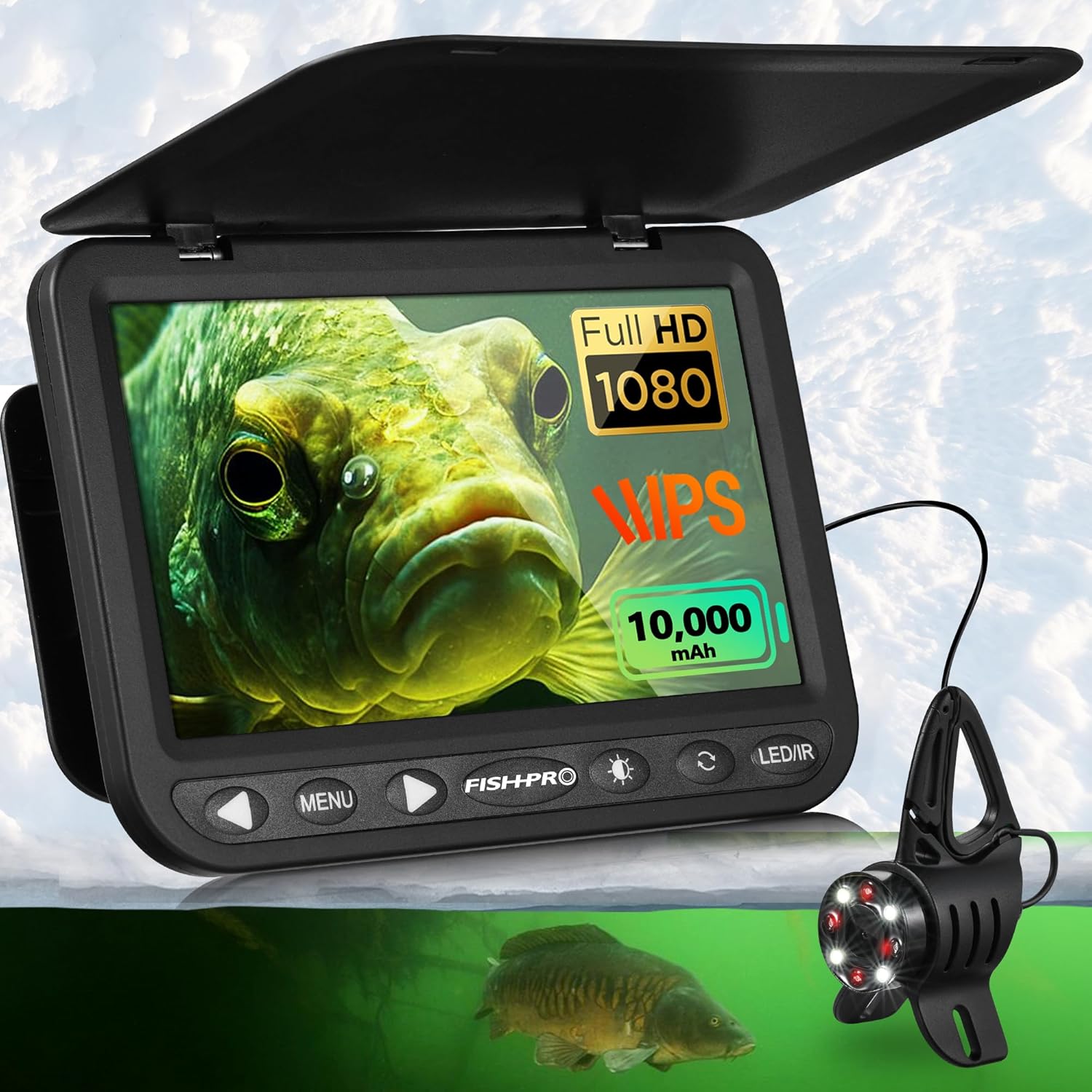 [FishPRO® 2025 Upgrade] No.1 HD 1080P Underwater Fishing Camera 7'' - w/10