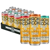 MACHU PICCHU Non-Carbonated Yerba Mate Energy Drink – Zero Sugar&comma; 120mg Organic Caffeine&comma; Smooth Focus Without Jitters or Crash&comma; Low Calorie&comma; USDA Organic&comma; 12oz Cans &lpar;12-Pack Variety Pack
