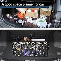 Vista 6 de Organizador de maletero Femuar, organizador de almacenamiento para coche con capacidad grande de 72L, impermeable, plegable y con 11 bolsillos