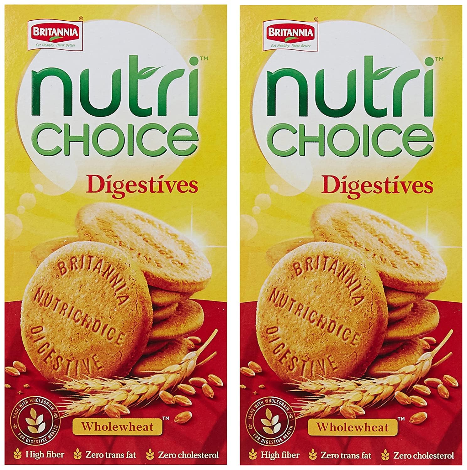 Truecart Britannia Nutri Choice Digestive High Fibre Biscuits, 250g x2Pc.
