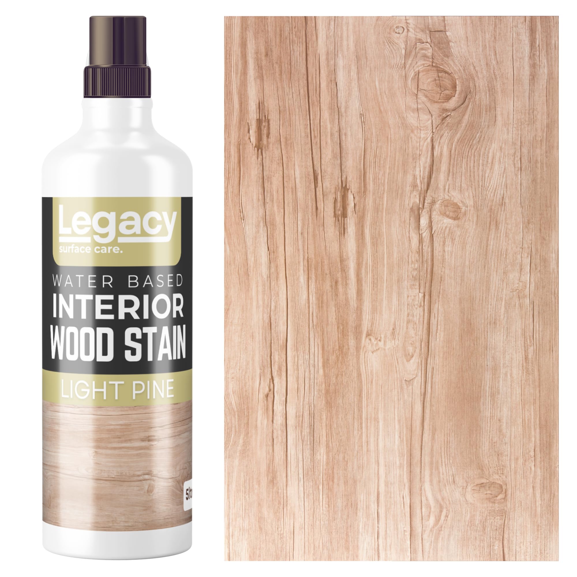 Mifica Light Pine Legacy Surface Care Water Based Wood Stain (Gold Oak) – Fast Drying, Non-Toxic, Easy To Apply Wood Paint & Varnish For Indoor & Outdoor Furniture, Floors & Decking (, 1Ltr)