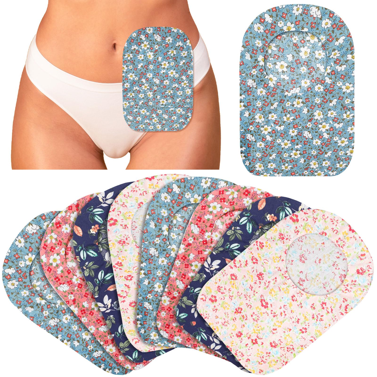 Seewey 8 Pieces Ostomy Bag Cover Washable Pouch Liner for Women Men Lightweight Pouch Protective Bags with Round Opening Care Protector Shower Wraps