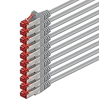 10x 3 m - Cavo patch di rete Cat 6 Cat6 RJ45 SFTP - grigio