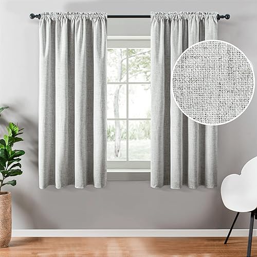 Top Finel - Cortinas de bloqueo de luz 100% para dormitorio, sala de estar, cortinas térmicas aisladas para oscurecimiento de la habitación, con