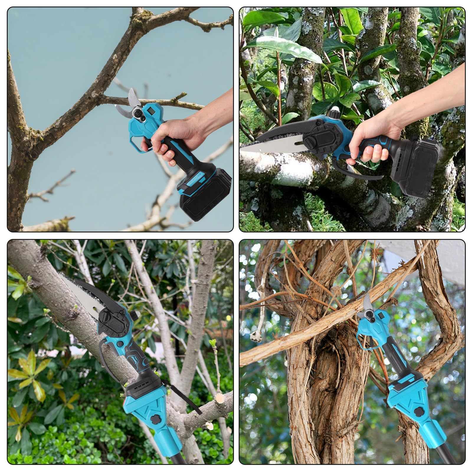 Telescopica - Trapano 4 in 1, senza fili, con 2 batterie