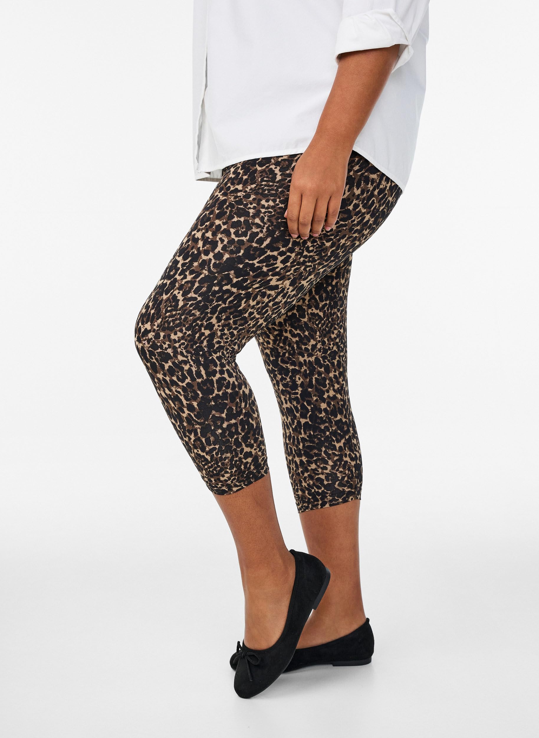 Zizzi Lot de 2 leggings 3/4 pour femme - Taille normale - Taille 42-60