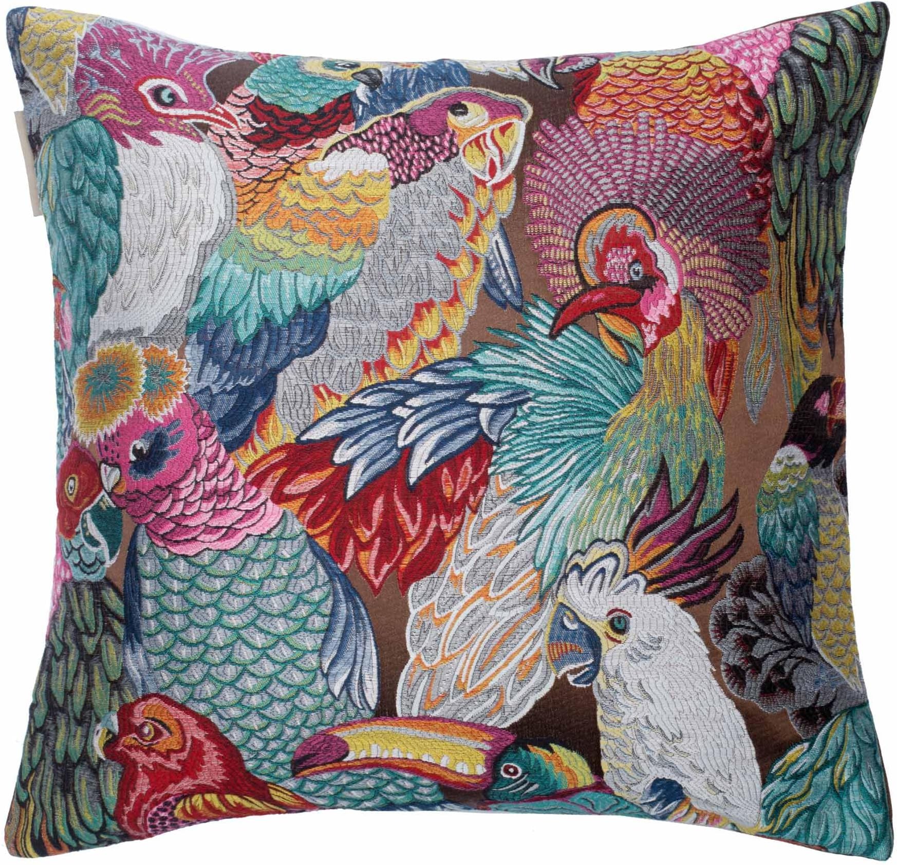 MADURA 14417 Viscose/Polyester Cushion Cover 40 x 40 cm, Marron à coloris multiple, 40x40 cm