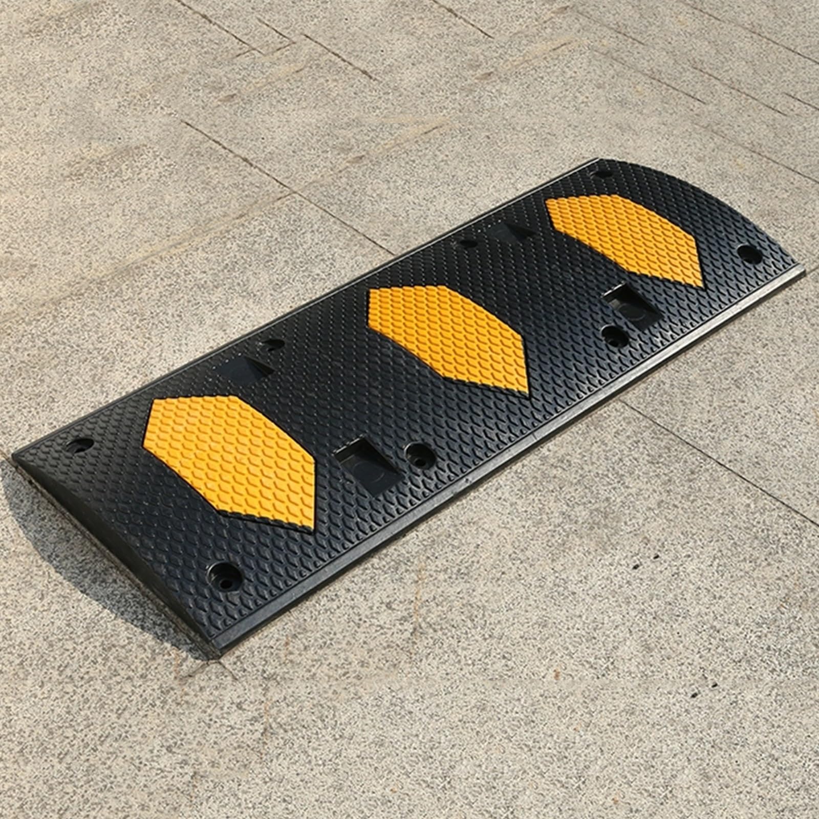 Badenes para Garaje de Goma, Reductores de Velocidad, 100x38x5 cm, Capacidad de 100 Toneladas de Servicio Pesado, para Caminos de Grava de Hormigón Asfáltico
