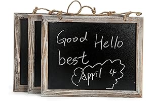 Hanging Chalkboard Sign - 8" x 9" - 2 Pack Vintage Framed...
