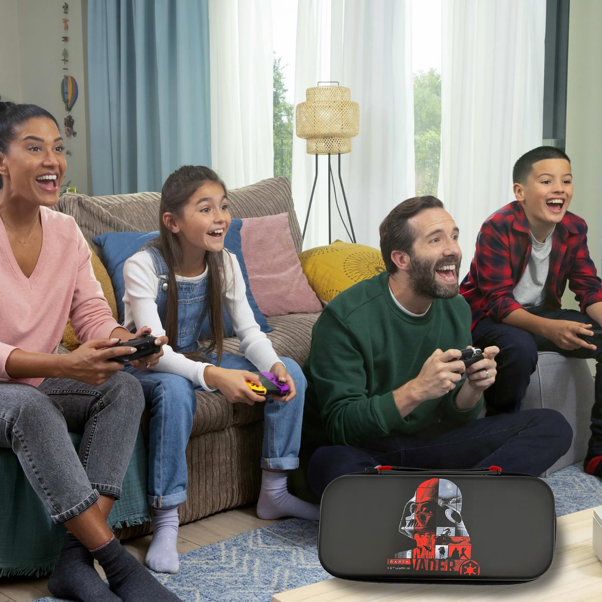 WONDEE Przełącznik Nintendo Switch, przełącznik OLED i Lite Gwiezdne Wojny Darth Vader Iconic Case z wewnętrzną ochroną ekranu i 10 grami do zapisania - Etui na przełącznik/etui, prezenty Star Wars
