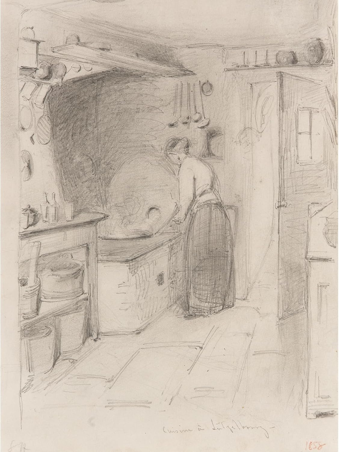 ArtDirect Cuisine a Lutzelbourg (1858) Unframed Art Print Giclee Poster by James Abbott McNeill Whistler - Ready for Framing with Customization Sizes 7x10, 10x14, 15x20, 24x32, 36x48 and 45x60 inches