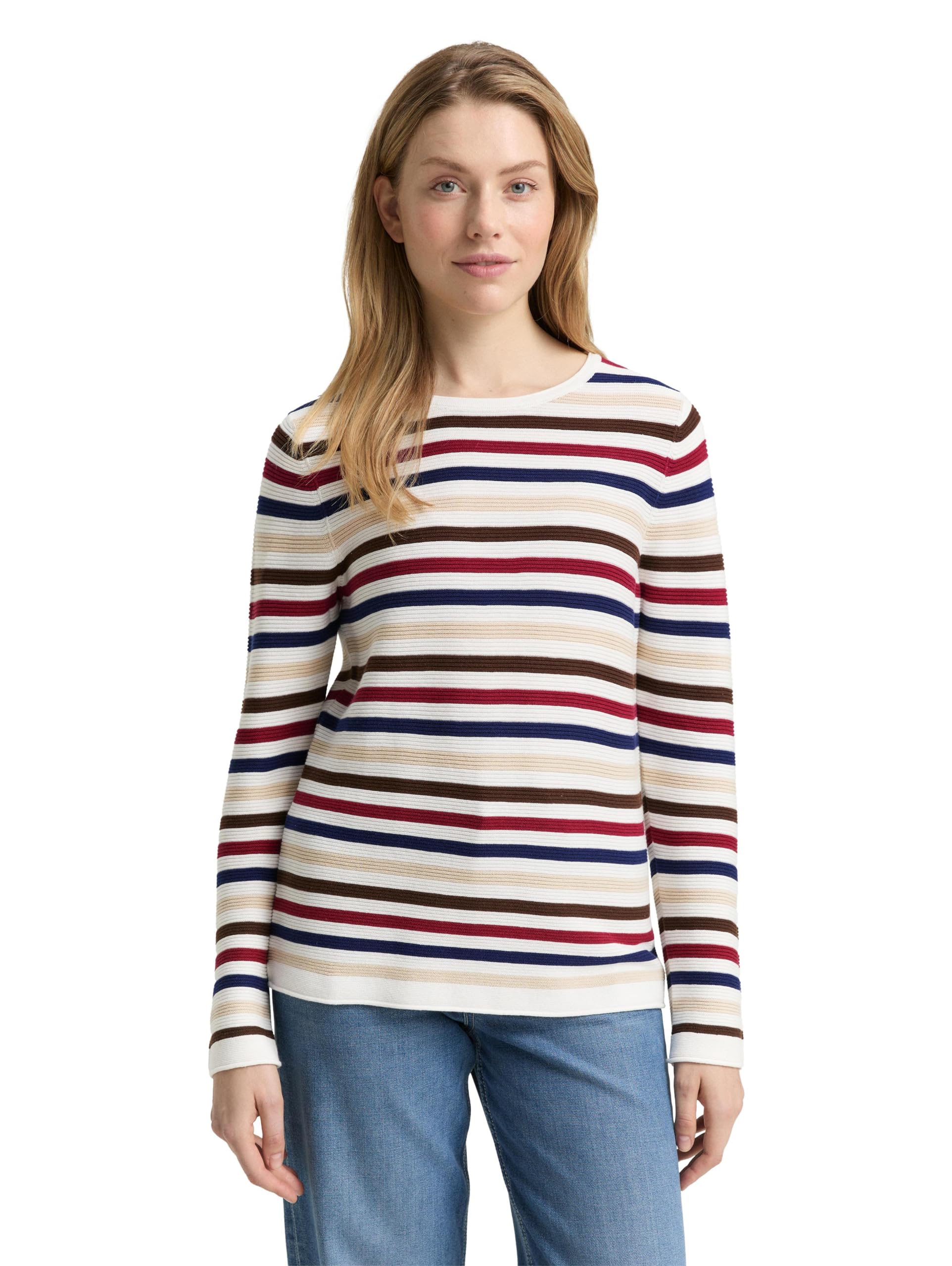 Tom Tailor Damen Strickpullover aus Bio-Baumwolle
