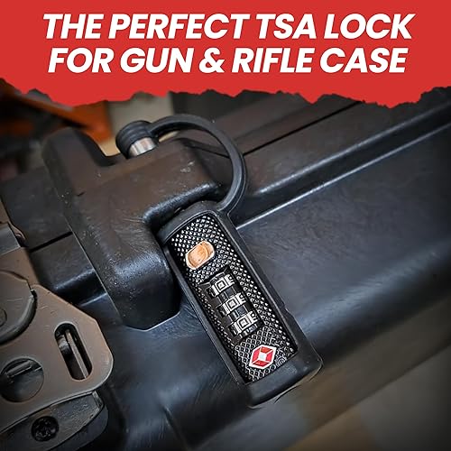 Miniatura 4 de Cerraduras TSA para funda de pistola – Cerraduras de caja de pistola, funda Pelican y bloqueo de eje único – Aprobado por la TSA para maletín de