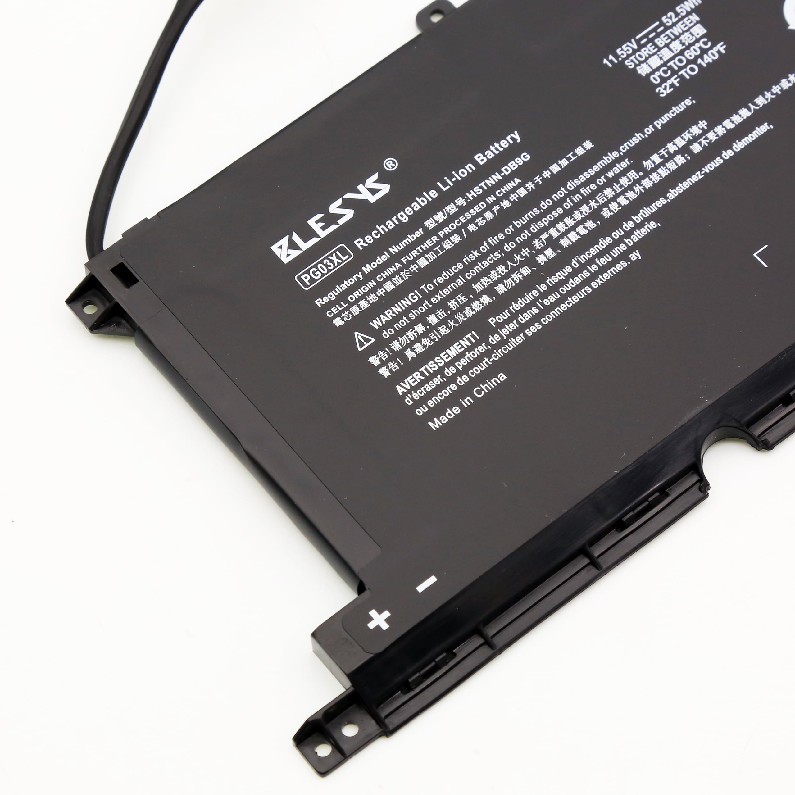 BLESYS PG03XL L48495-005 Batteria per HP Pavilion Gaming 15-DE 15-EC Laptop 11,55V 52,5Wh non è compatibile con 11,52V 65Wh