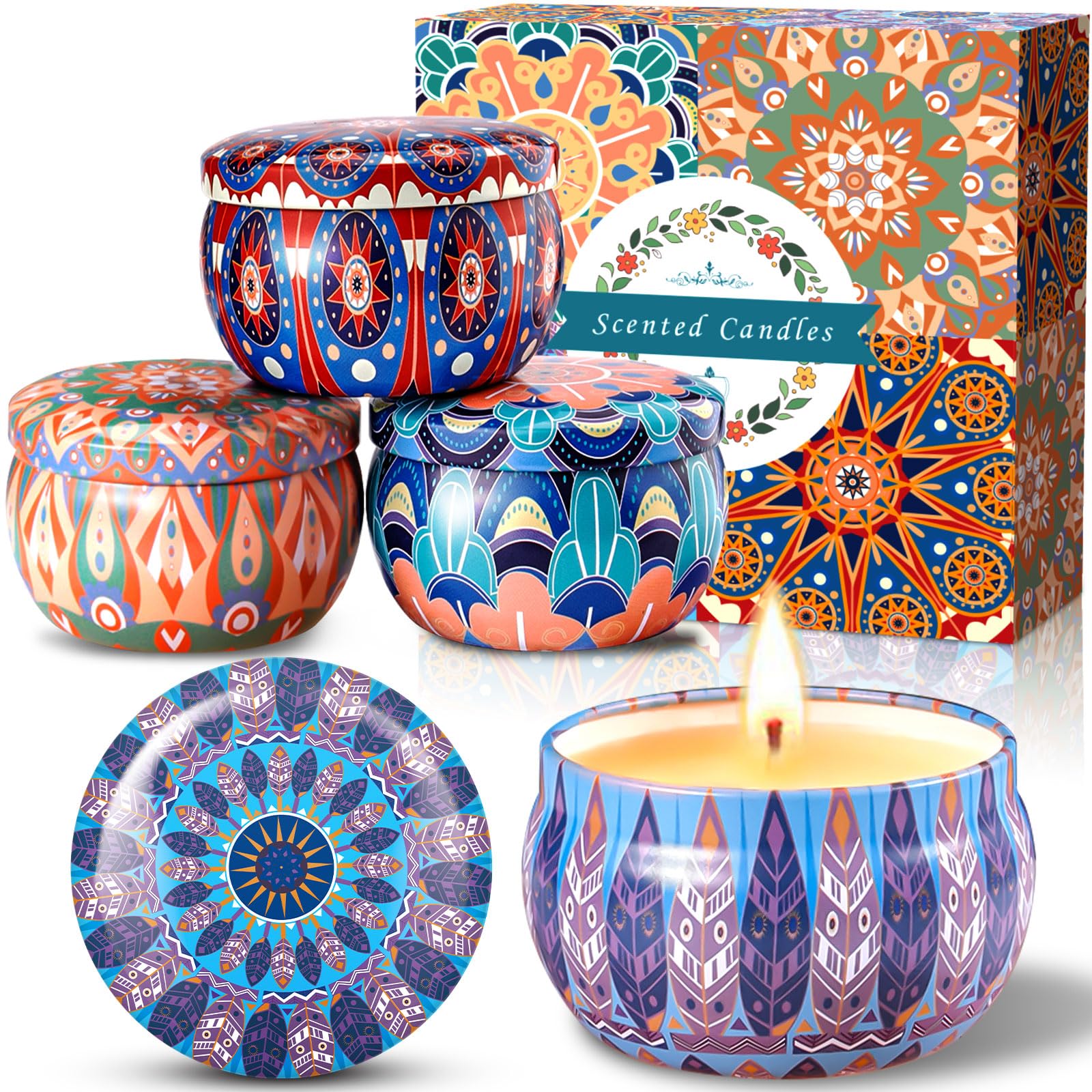 VIPNAJI Velas Perfumadas Juego de 4 piezas Regalo de Aromaterapia