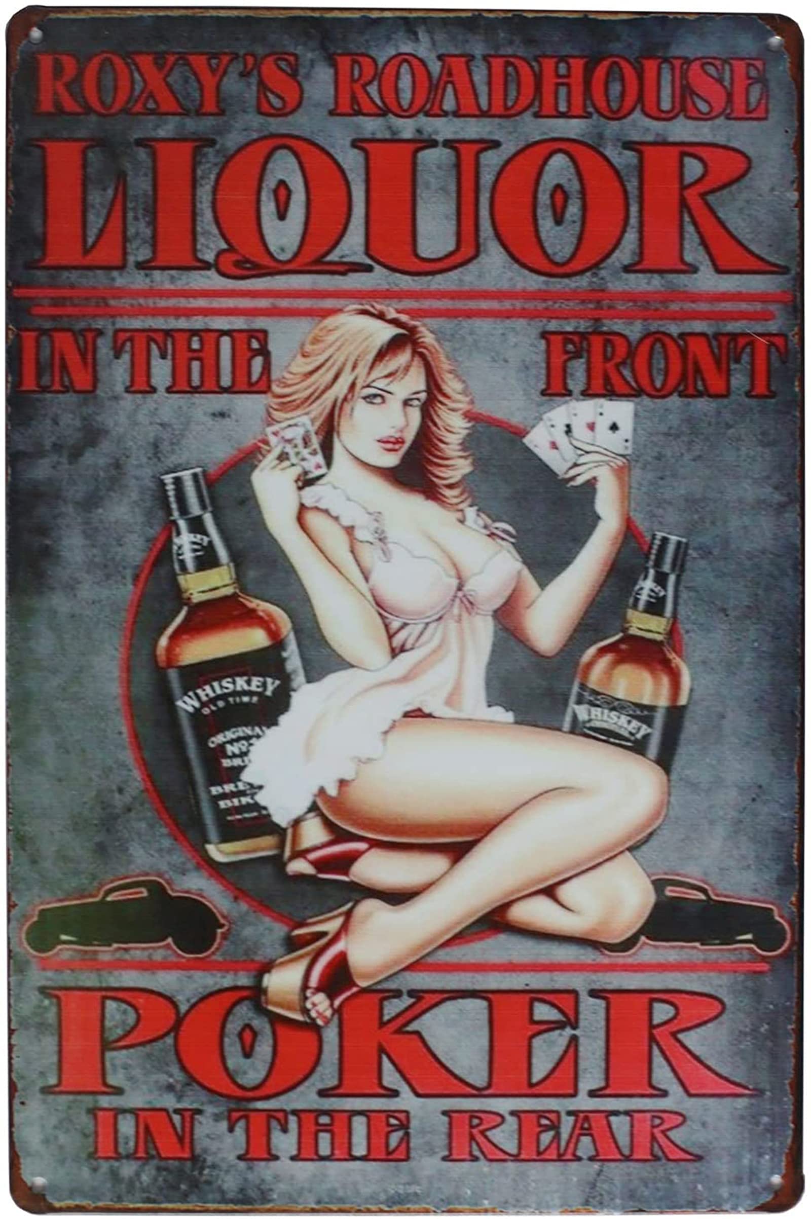Tomlinsony Pin-up Girl Liquor in The Front Poker in The Rear, Sign