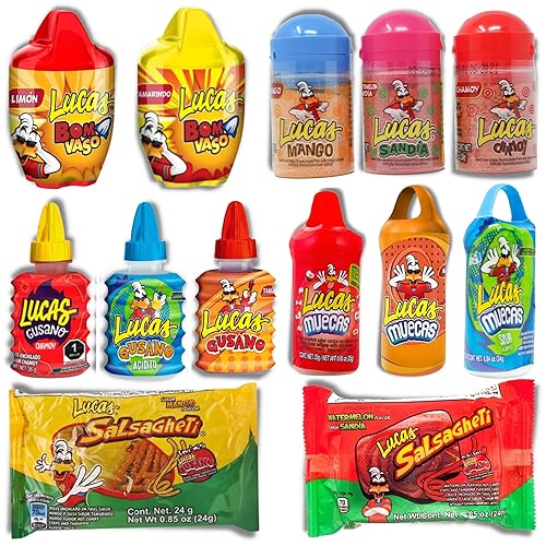 Miniatura 1 de Lucas Mexican Candy Mix (13 unidades) Bebé, Muecas, Bomvaso, Gusano, Salsagheti, Chamoy, Sandía, Mango, Limón, Áargo, Cereza, Tamarindo por LA Void