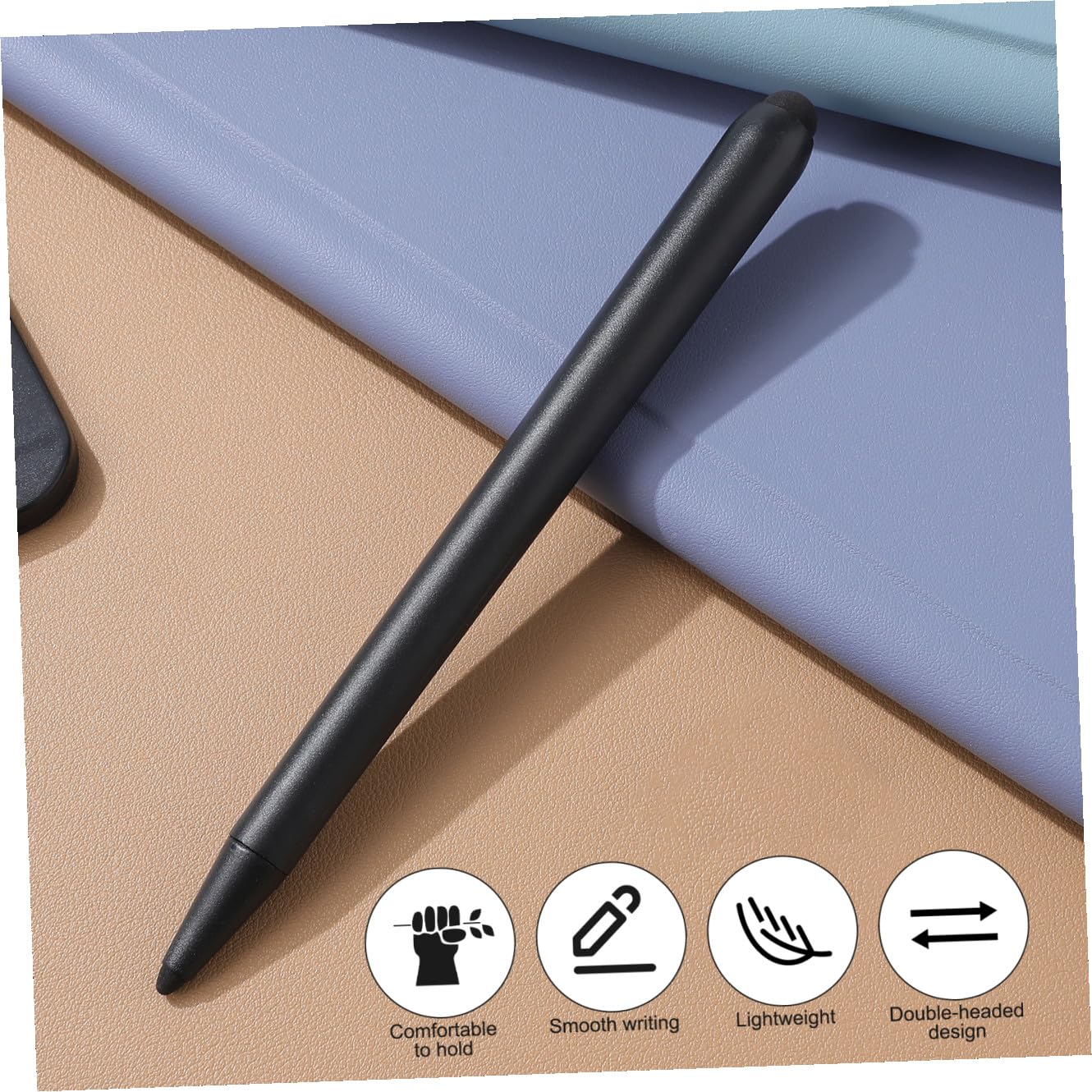 Penna Touch per Schermo, Doppia Punta, ABS Nero, 2 Pezzi