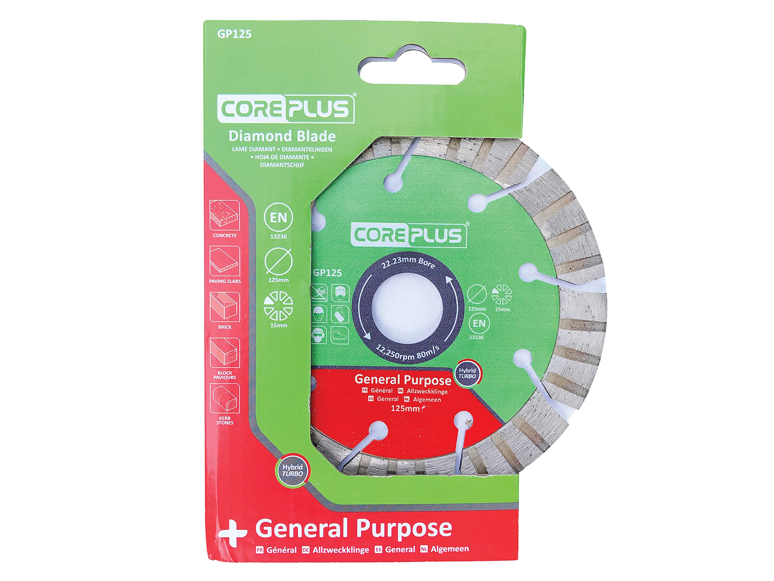 CorePlusGeneral-Purpose Hybrid Turbo Diamond Blade 125mm B22.23mm (5in)
