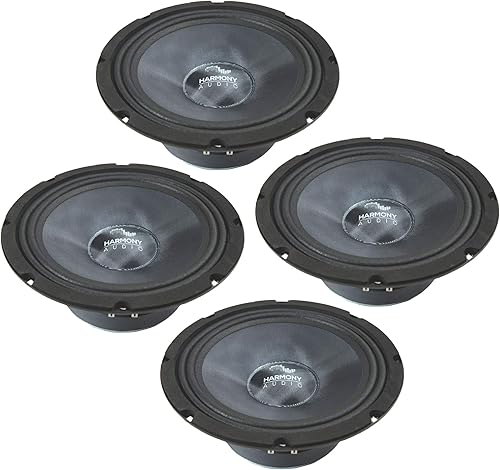 Harmony Audio HA-CMB8 - Altavoces estéreo para coche Cabron Midbass de rango medio de 8 pulgadas, 2 pares