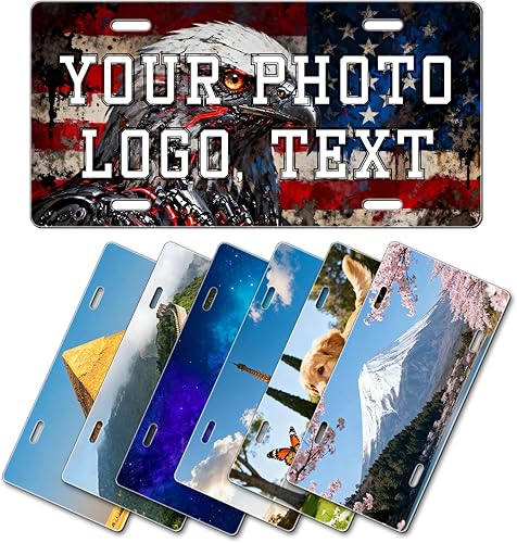 Miniatura 7 de Placa de matrícula personalizada - Placas de matrícula personalizadas de metal con diseños decorativos impresos en UV para la parte delantera del