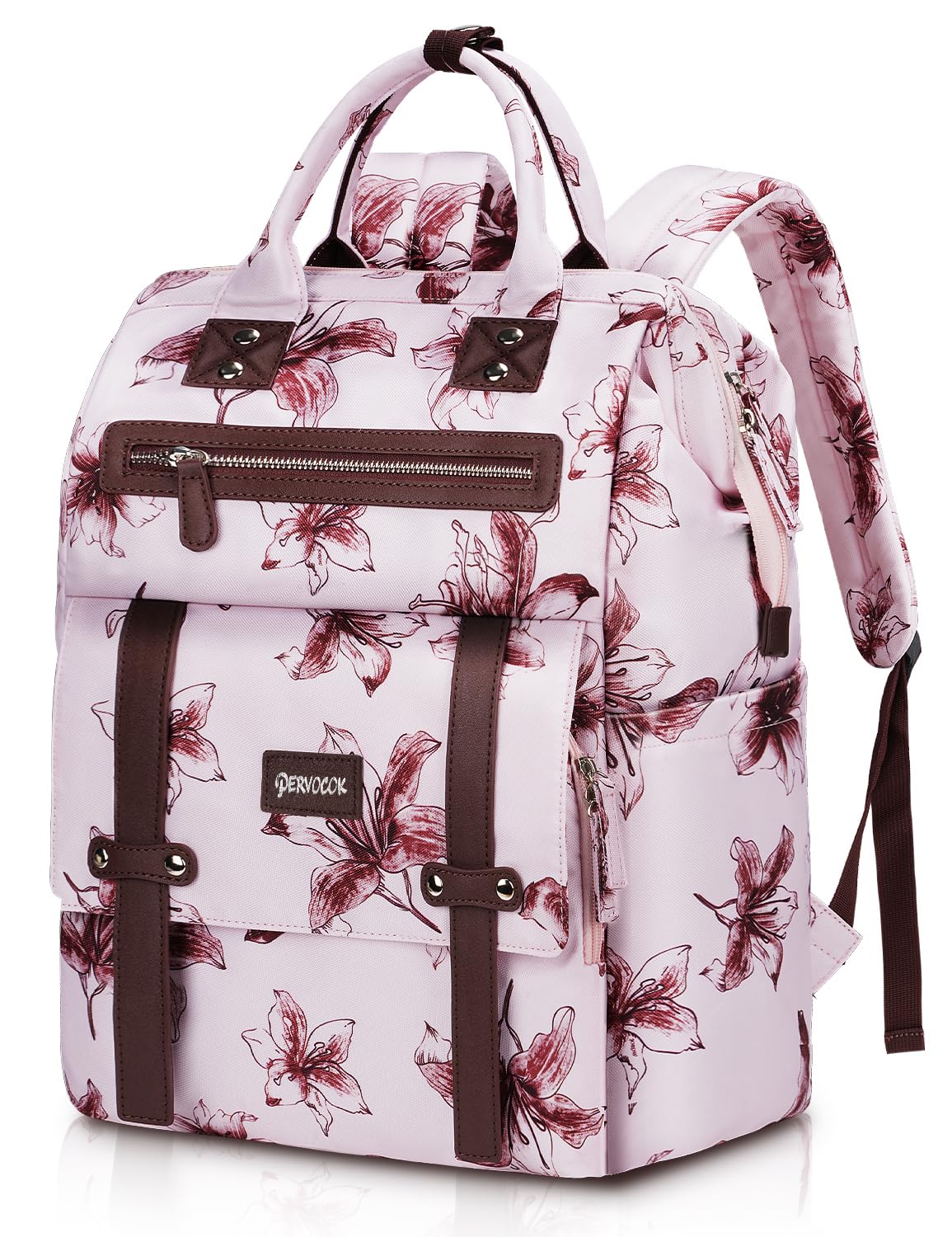 Laptop Backpack for Women, 15.6inch Wide Open Work Business Laptop Backpack with USB Charging Hole, Backpack Purse Computer Casual Backpacks Gift for