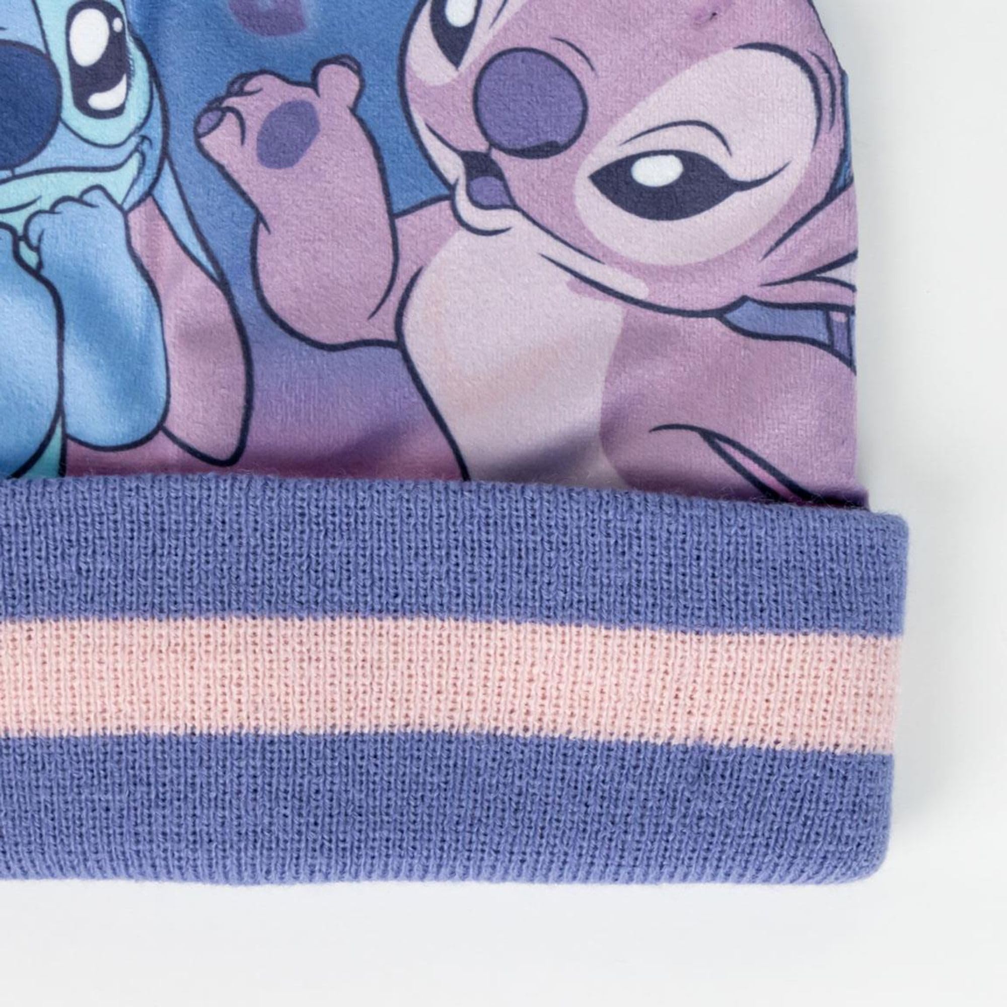 CERDÁ LIFE'S LITTLE MOMENTS | Conjunto Gorro, Guntes y Braga Stitch Cómodo y Práctico Ideal para el día a día - Gorro Guantes y Braga Pack Completo Stitch