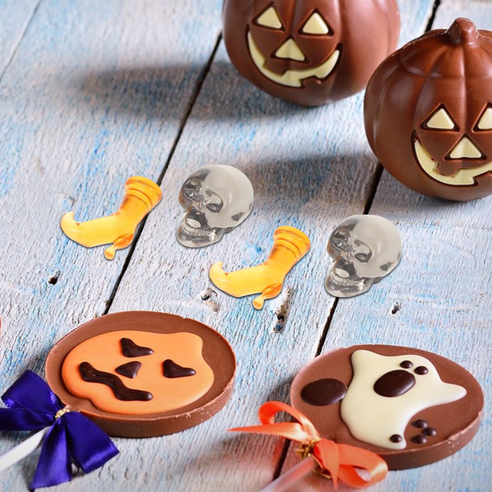 Adorno de Calavera para Escritorio Halloween, Plástico