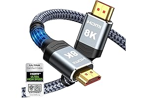 Highwings Ultra High Speed Braided HDMI Cable - 6.6FT/2M Highwings HDMI Cable...