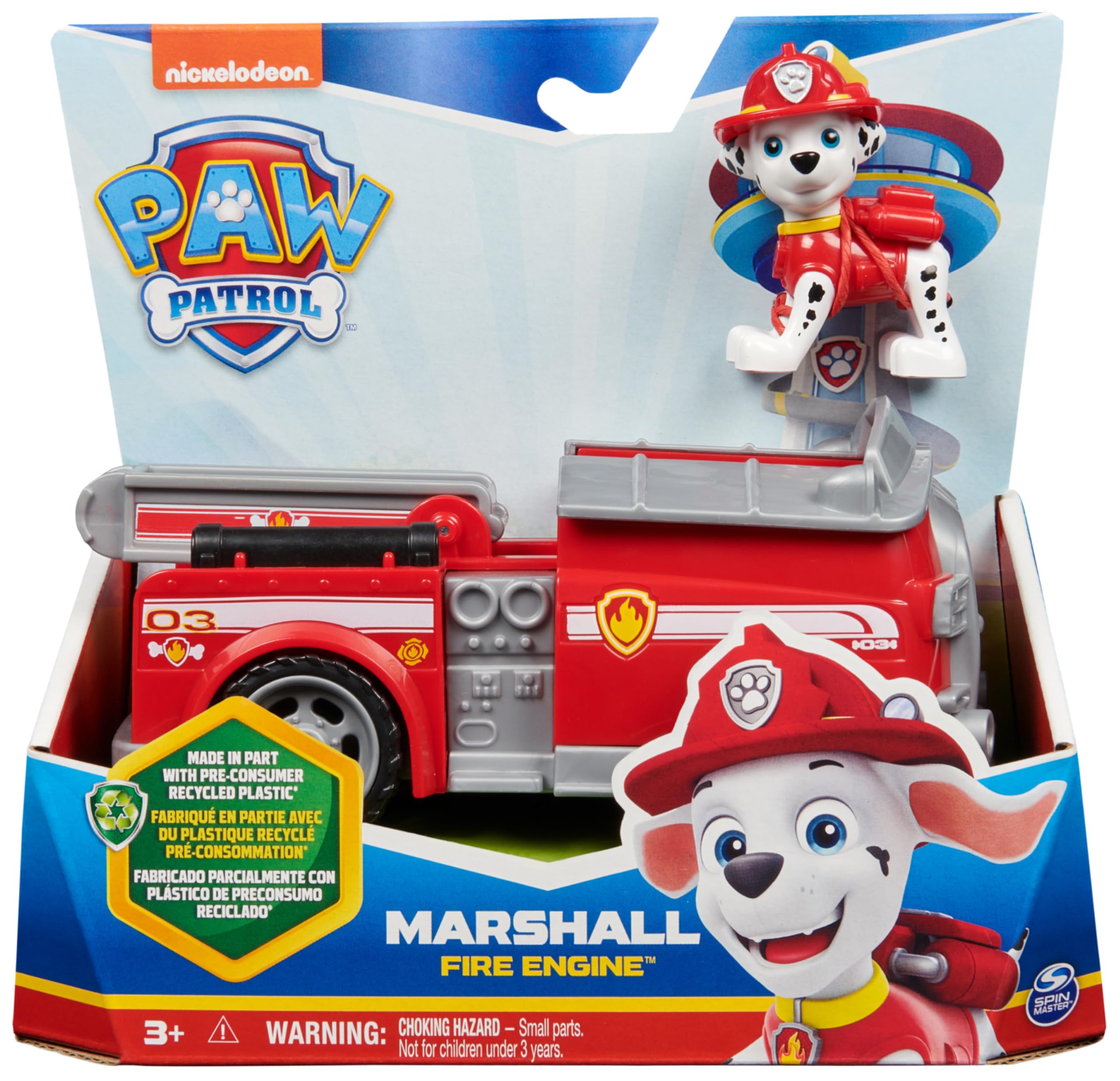 Paw Patrol, Camion dei Pompieri di Marshall, Veicolo e Personaggio Marshall, Giochi Bambini, 3+ anni