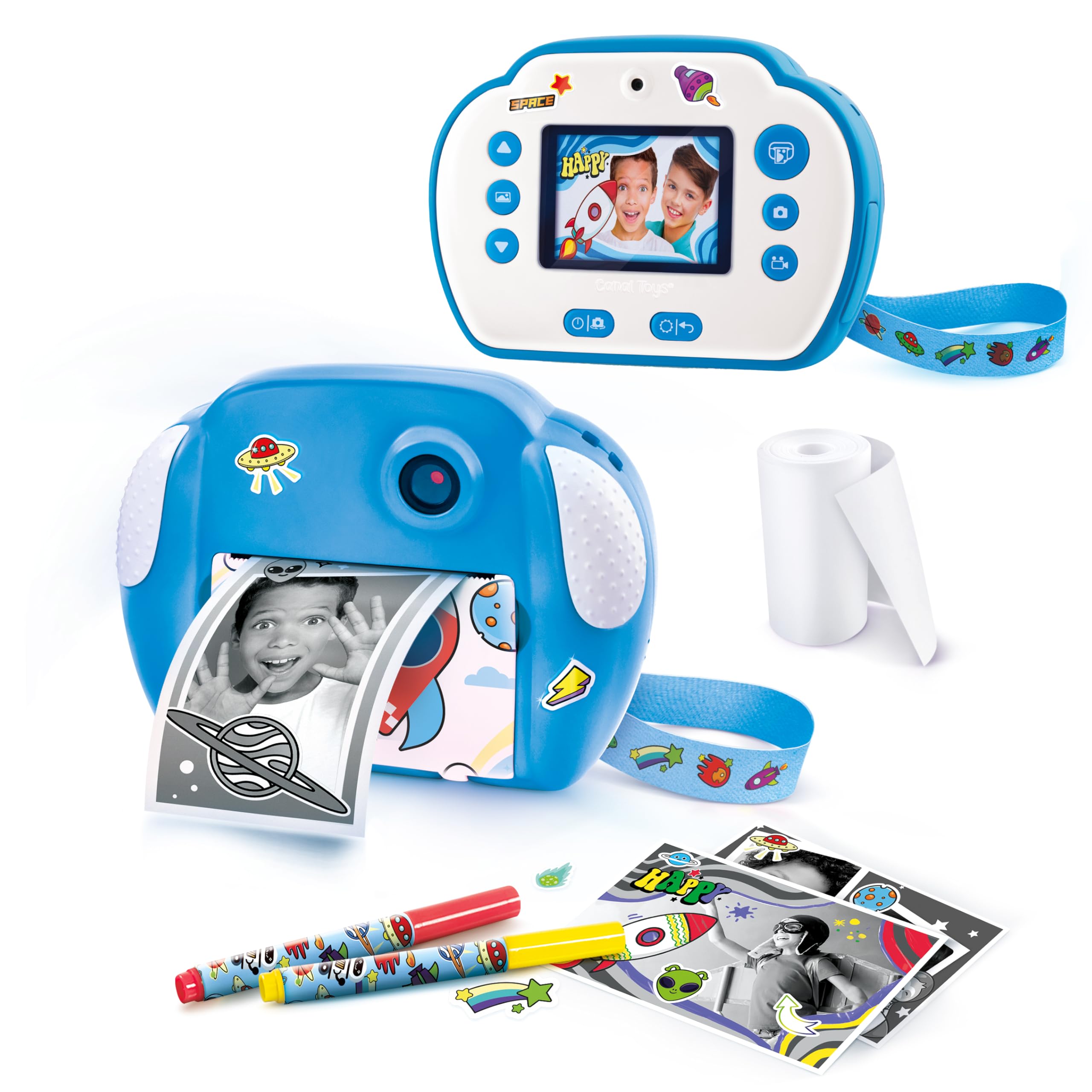 Photo Creator Kids Instant Print Camera - Space Design | Photo & Video Digital Camera with Inkless Thermal Printing | 250+ Prints Included | Easy to Use Gift for Boys Age 4+