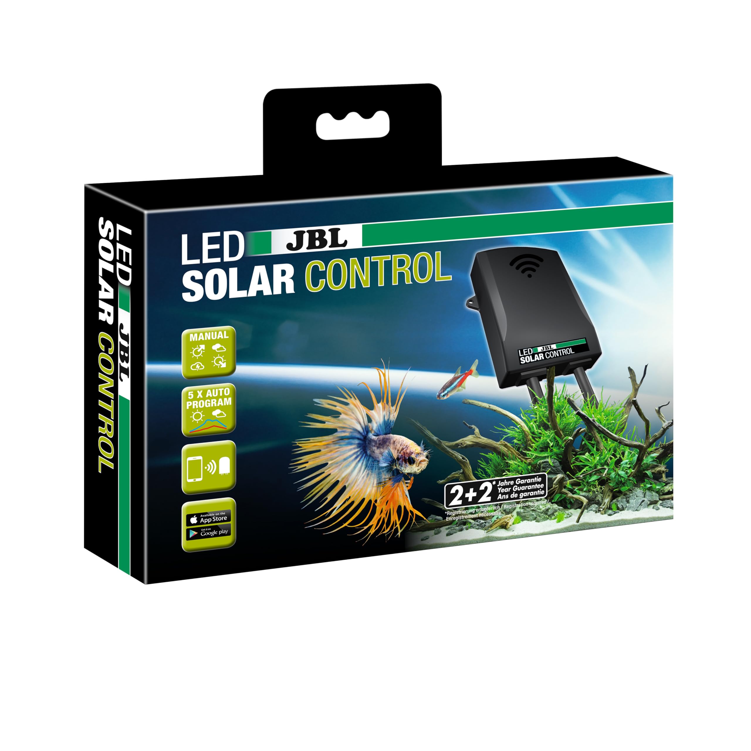 JBL LED SOLAR CONTROL 6191800, Kontrollgerät für JBL LED-Solarleuchten, Per kostenloser App steuerbar, 5 Programme