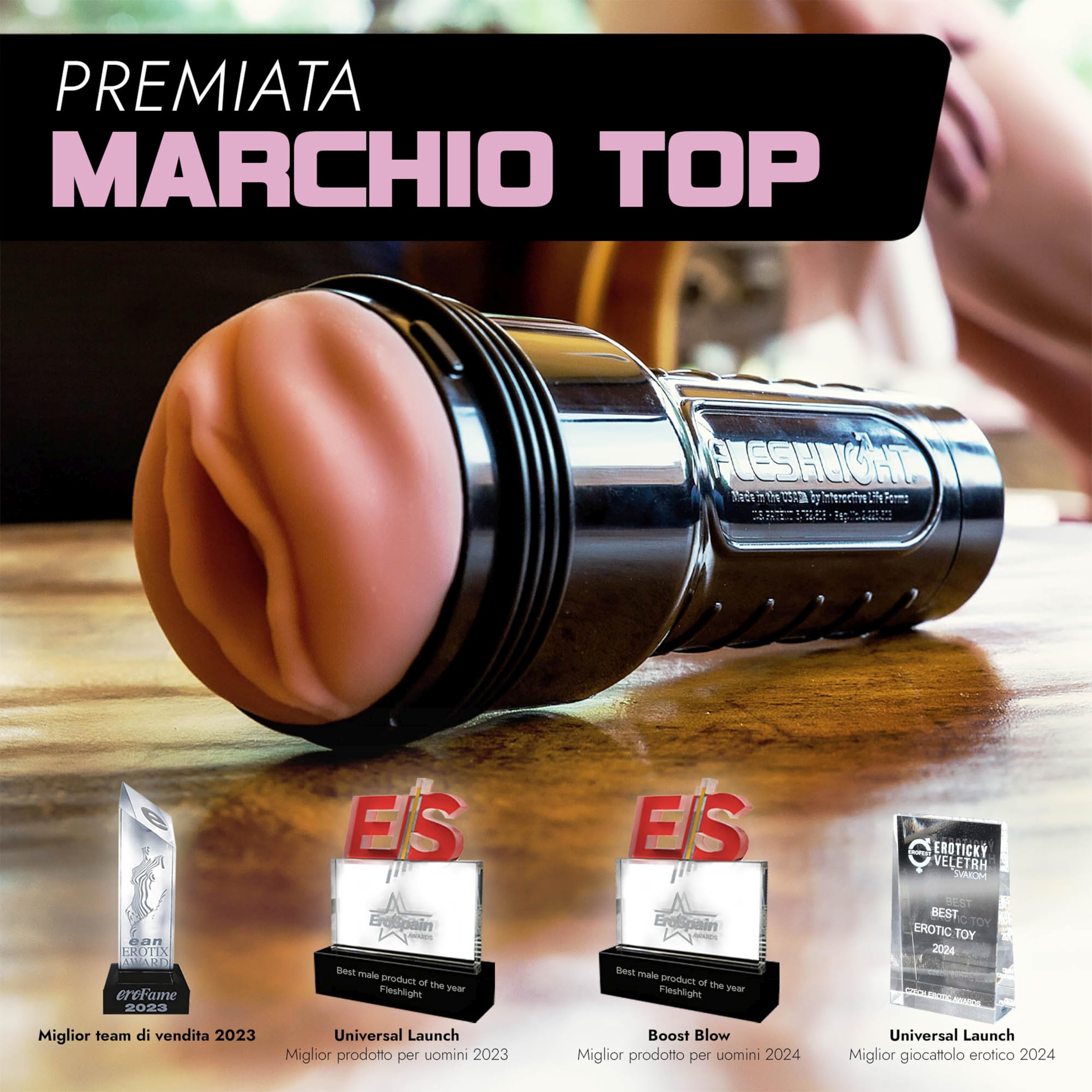 Fleshlight Pink Lady Stamina Training Unit - SuperSkin masturbatore, giocattolo del sesso estremamente realistico