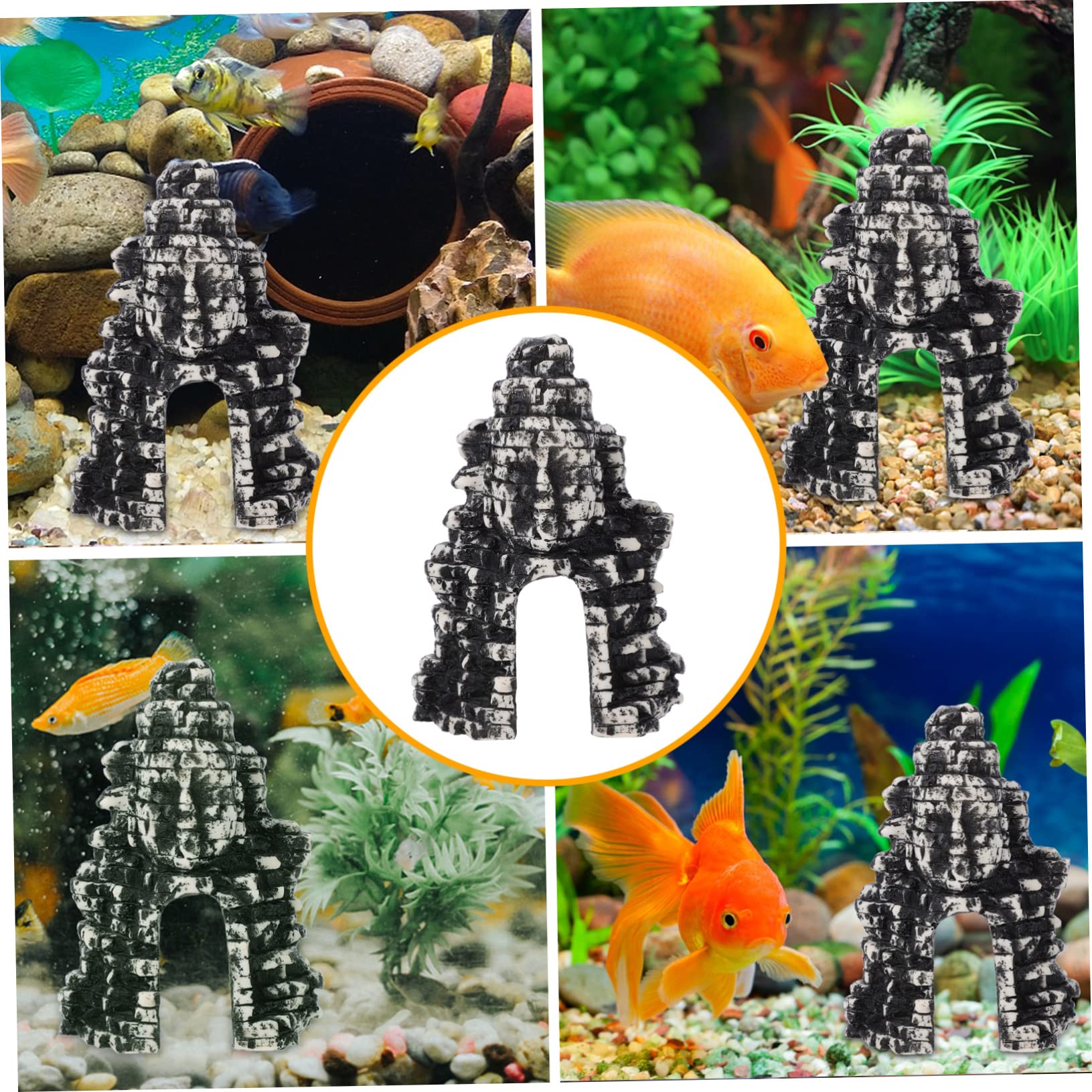 BESPORTBLE 3stücke Feng Shui Zen Buddha Statue Für Aquarien Resin Dekoration Für Fischbecken Für Süß Und Kreative Detailliertes Aquarium Ornament