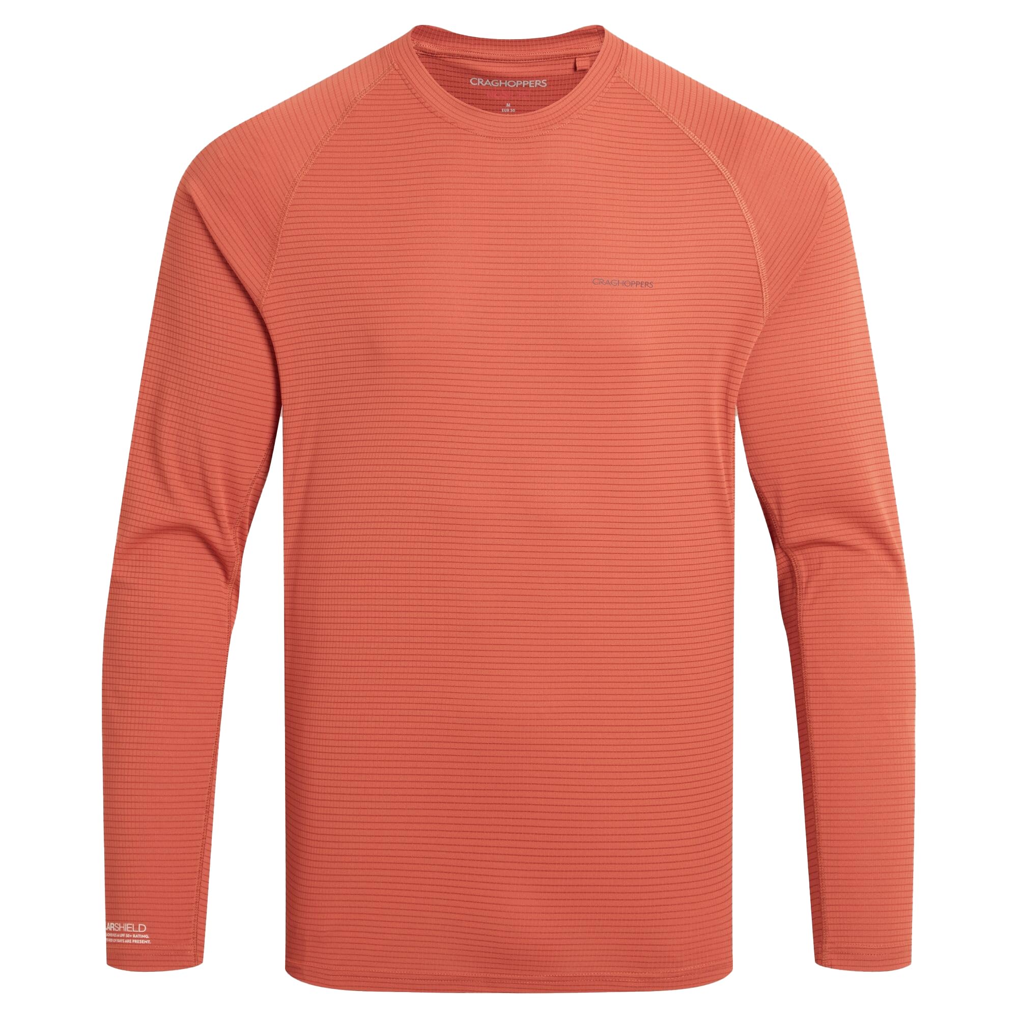 Craghoppers Nosilife Solarshield+ Men's Long Sleeve T-Shirt | T-Shirt  | Dark Sahara  | UK Size Large