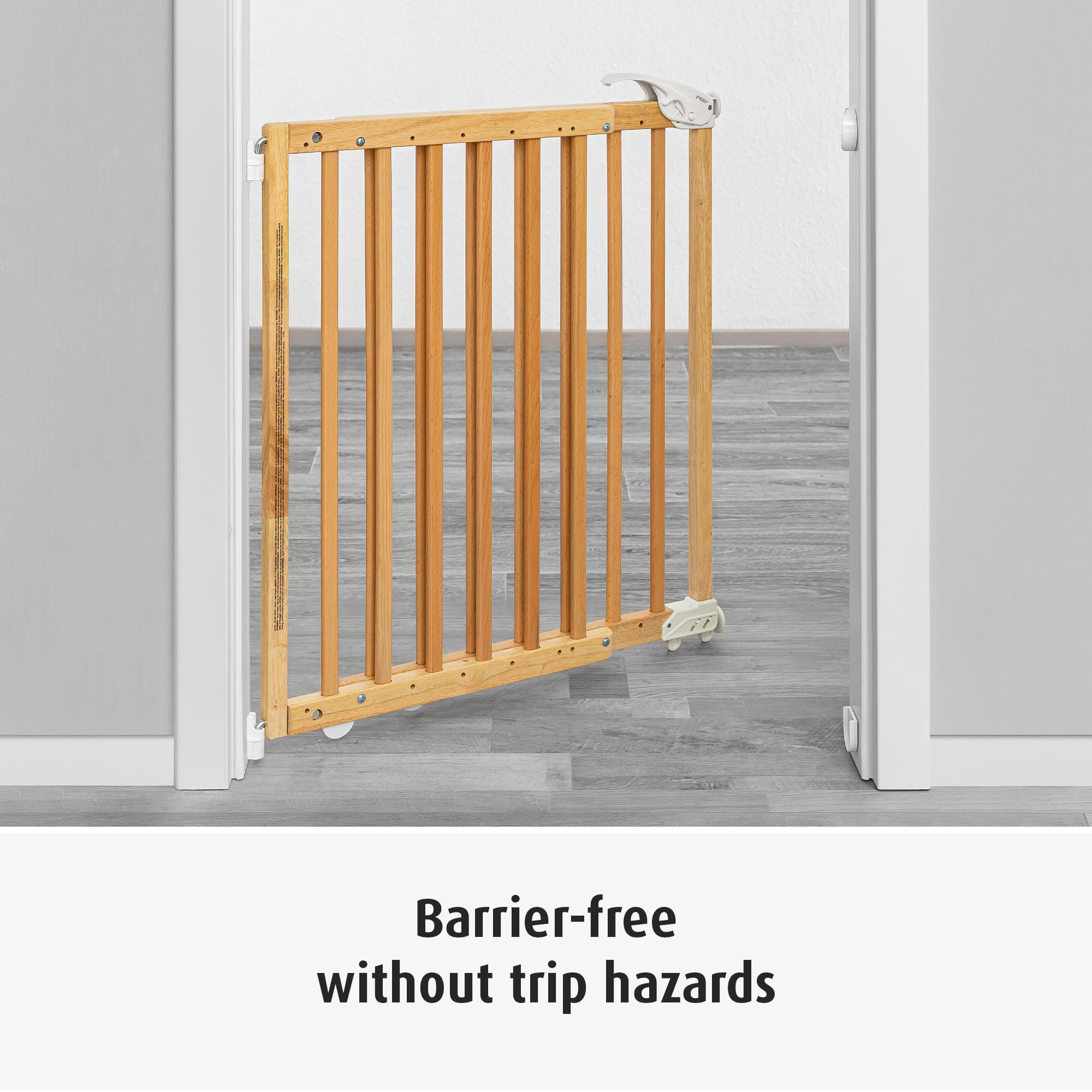 reer Türgitter und Treppenschutzgitter, Baukasten zum Selbstbauen, zum Klemmen oder Schrauben, ausziehbar 63-106 cm, Natur