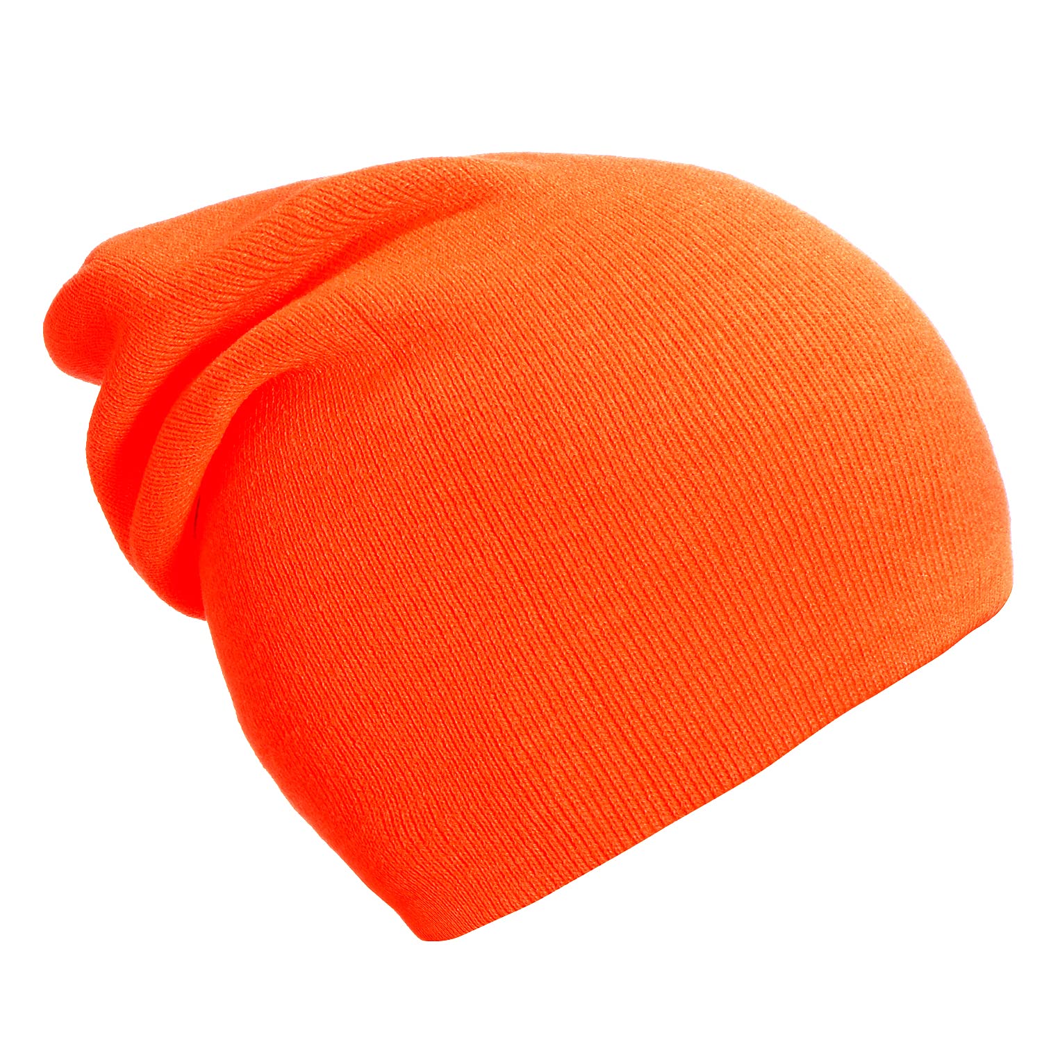 DonDon Beanie hat men Beanie hats for women Winter Slouch Beanie design Neon Orange