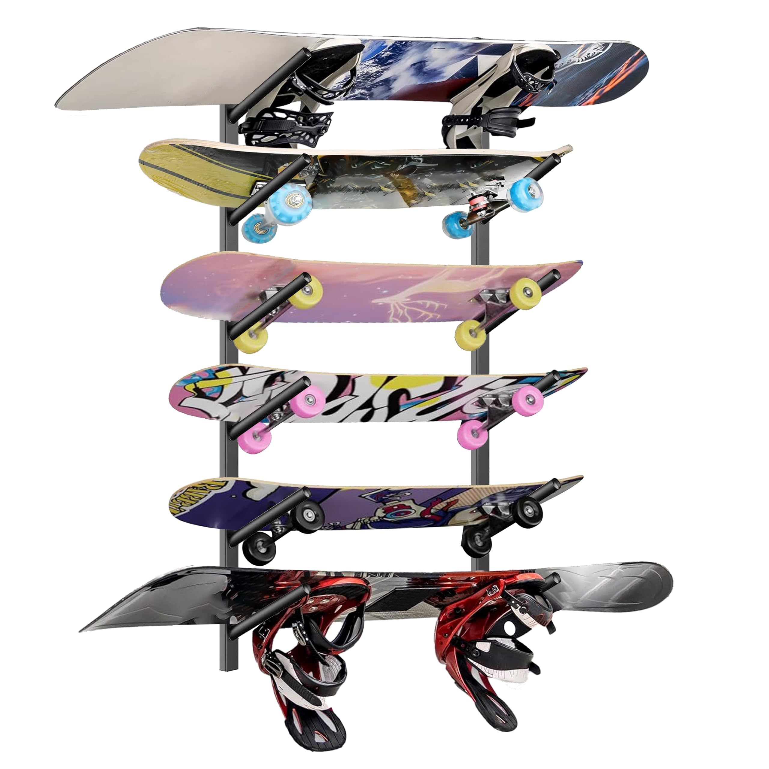 Support mural pour skateboard, ski, snowboard, wakeboard, longboard, skis, wakeboard, longboard