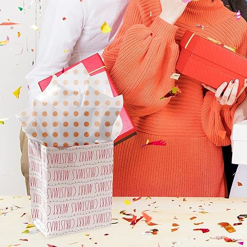 Miniatura 4 de Larcenciel Papel de seda, 120 hojas de papel de seda de oro rosa a granel, papel de regalo para bolsas de regalo, flores, San Valentín, Navidad,