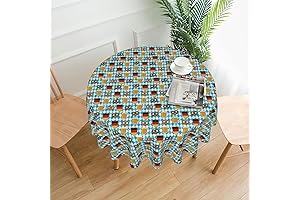Patriots Oktoberfest Flag Round Tablecloth 60 Inch Fabric Dining Table Cloth Cover...