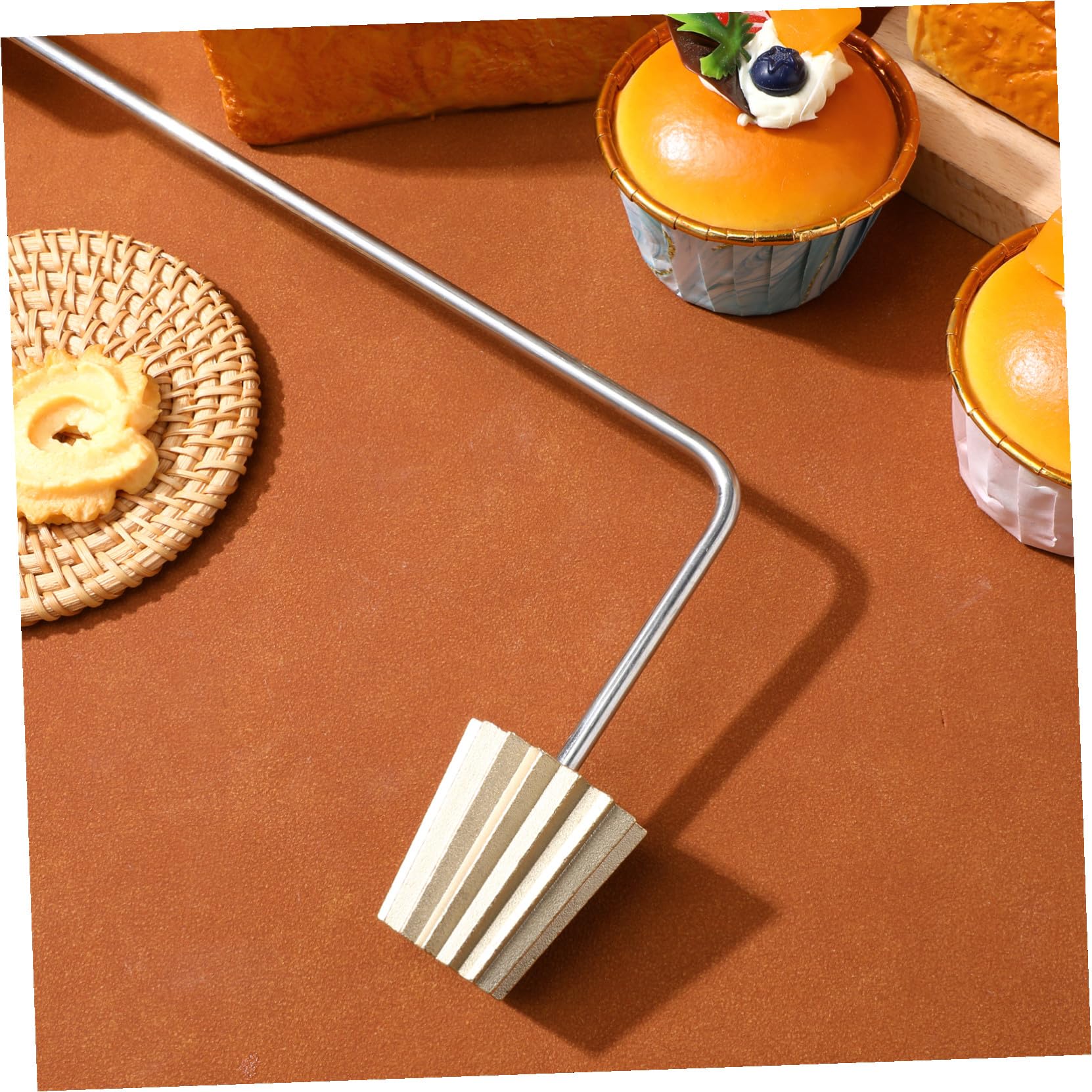 Molde para Hornear de Malasia Dorado de Cobre y Acero Inoxidable | Desmolde Fácil, Uso en Fiesta y Sala de Horneado, Diseño Creativo para Tartaletas, Muffins y Pasteles