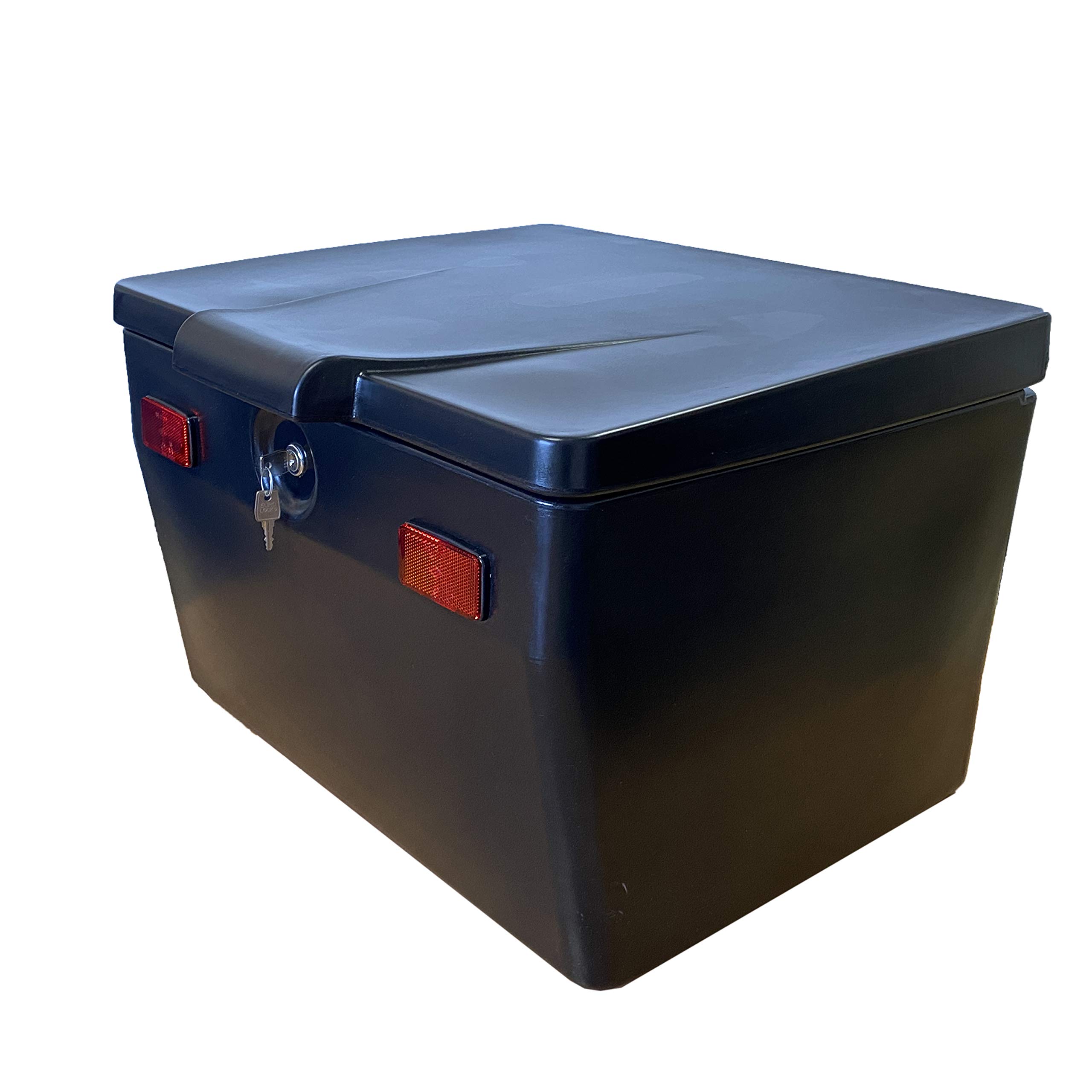Cofre Portaequipajes Moto Ciclomotor Quad de Fácil Montaje, Cajón Gran Capacidad Apto para Alimentos, Baúl con Llave para Moto, 120 litros, Caja Baúl Moto (Color Negro)