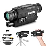 ESSLNB Night Vision Monocular, 6x32 Night Vision Infrared Monocular, Portable Digital Night Vision Scopes for Day & Night Camping, Surveillance, 1080P Full HD Photo & Video
