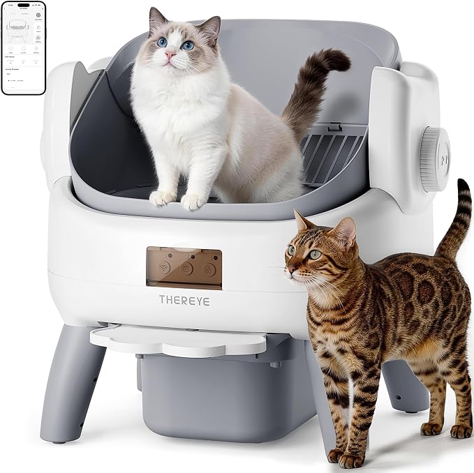 Thereye Automatic Litter Box with Entry Step