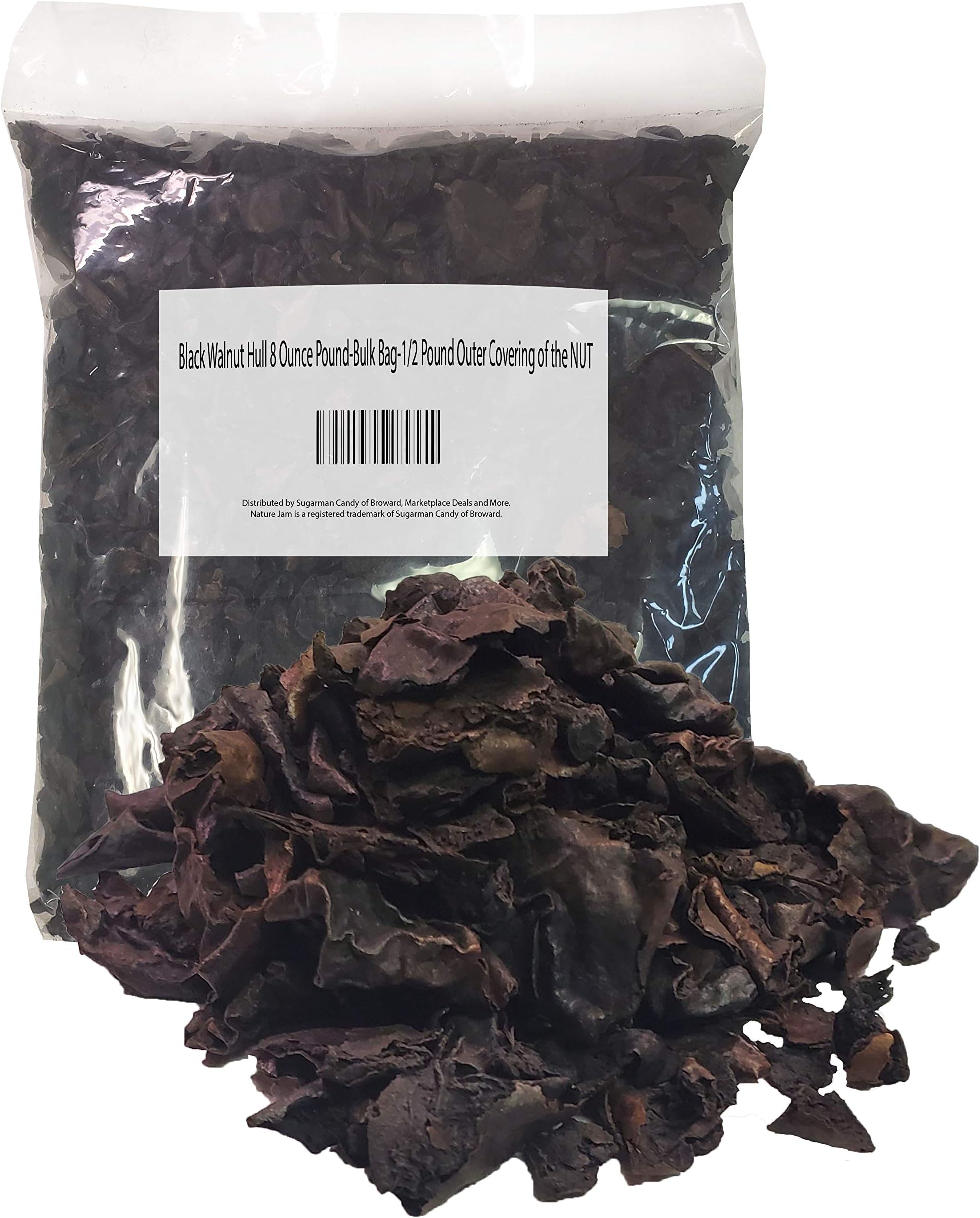 Black Walnut Hull 8 Ounce Pound-Bulk Bag-1/2 Pound Outer Covering of the NUT