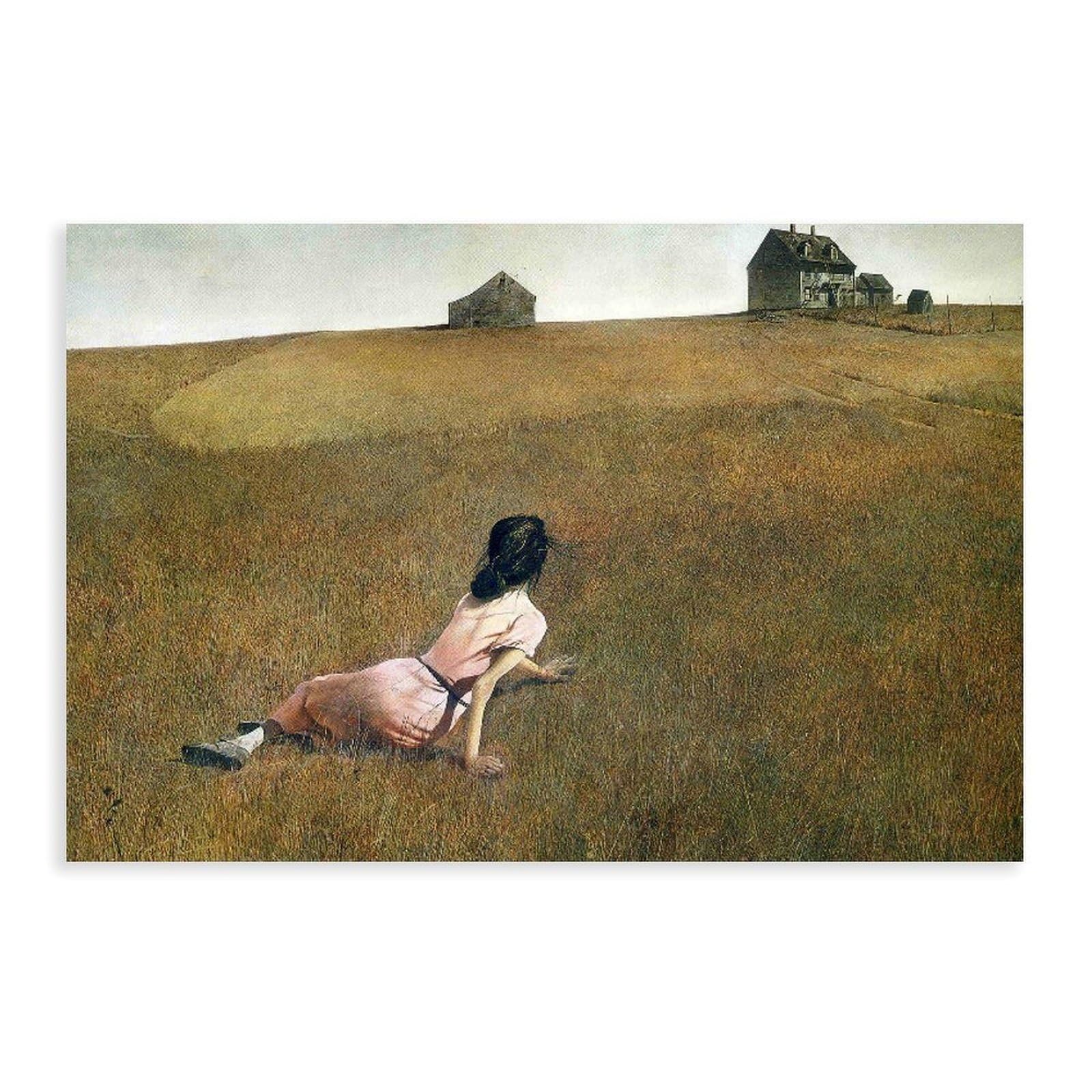 WCYB Christina's World by Andrew Wyeth Posters Prints Canvas Deco Paintings Wall Art Unframe 12" L X 18" W