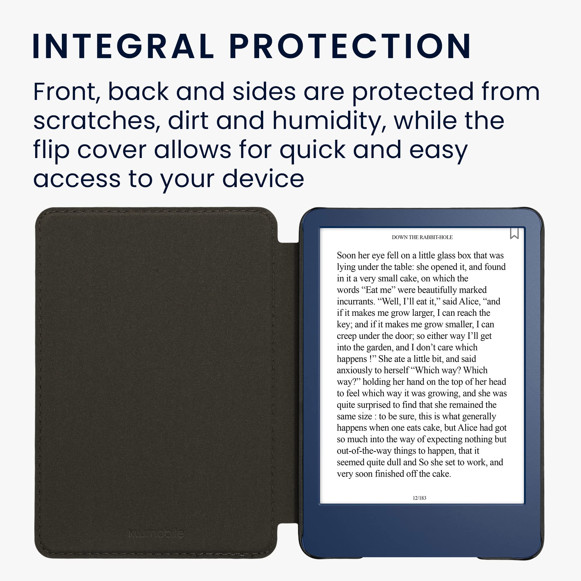 kwmobile Custodia eReader Compatibile con Amazon Kindle (2022/2024) Cover - eBook Reader Flip Case - Cover eReader Magnetica Pelle PU Cuore