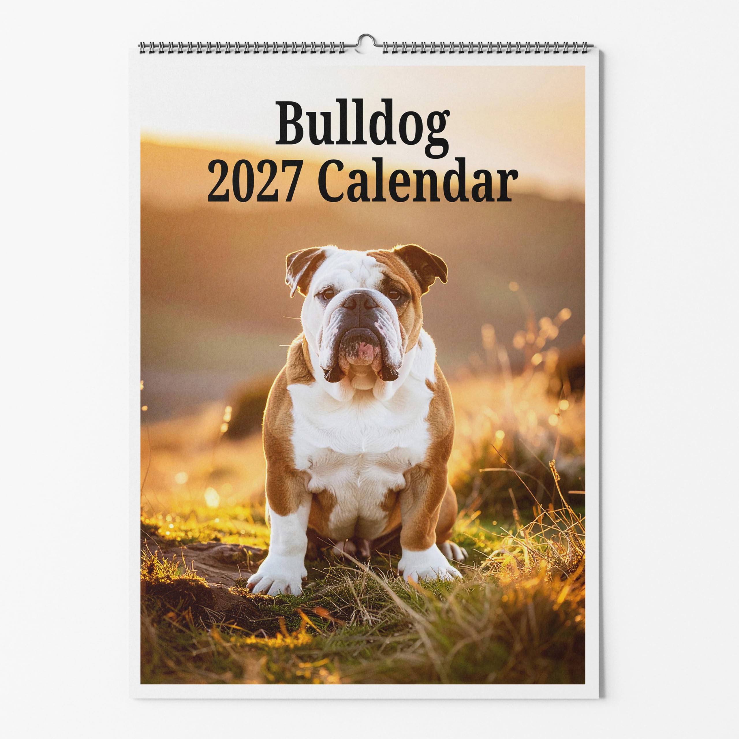 Bulldog Wall Calendar - Choice Of Sizes - A3 Dog Calendar - Dog Lovers Monthly Planner 2027 — image 1