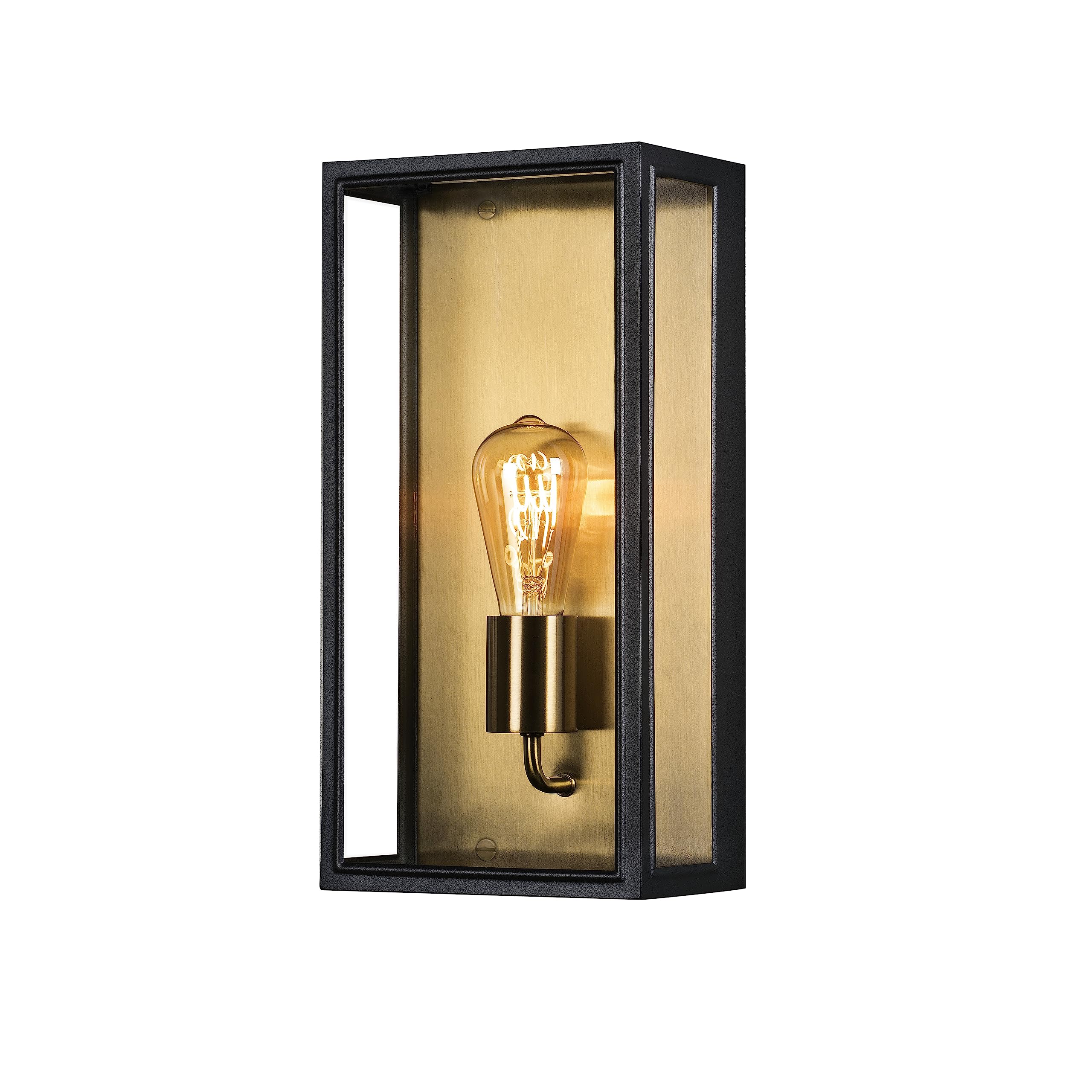 Konstsmide Carpi Outdoor Wall Lamp, Black, Width 20.5 Cm