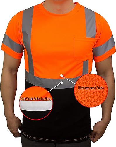 Miniatura 9 de New York Hi-Viz Workwear RK-BFS851112 - Camiseta de alta visibilidad clase 3 para padres